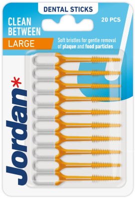 Jordan Clean Between Sticks Large Μεσοδόντια Βουρτσάκια Πορτοκαλί 20 Τεμάχια