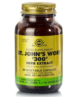 Solgar St. John ’s Wort Herb Extract 300mg Συμπλήρωμα Για Το Stress 50 Φυτικές Κάψουλες