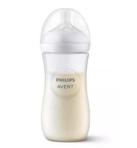 Avent Philips Natural Response Πλαστικό Μπιμπερό για 3m+ Διάφανο Θηλή Σιλικόνης Ροή 4 330ml [SCY906/01]