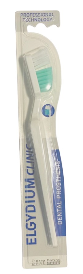 Elgydium Clinic Dental Prosthesis Οδοντόβουρτσα για Τεχνητές Οδοντοστοιχίες 1 Τεμάχιο