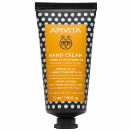 Apivita Hand Cream Κρέμα Χεριών Εντατικής Ενυδάτωσης με Υαλουρονικό Οξύ & Μέλι 50ml