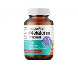 Natura Vita Melatonin 1mg Natural Συμπλήρωμα Διατροφής με Μελατονίνη 30 Ταμπλέτες