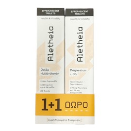Vican PROMO Aletheia Daily Multivitamin Γεύση Πορτοκάλι 20 Αναβράζοντα Δισκία & Magnesium + B6 Γεύση Λεμόνι-Γκρέιπφρουτ 20 Αναβράζοντα Δισκία