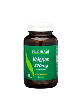 Health Aid Valerian Root Extract 320mg Συμπλήρωμα Διατροφής με Βαλεριάνα για Καταπολέμηση της Αϋπνίας, του Έντονου Άγχους & της Κούρασης 60 Ταμπλέτες