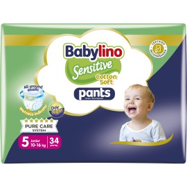 Πάνες Βρακάκι Babylino Pants Cotton Soft Unisex No5 Junior [10-16kg] 34 Πάνες
