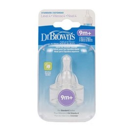 Dr. Browns Options Θηλές Σιλικόνης 9m+ για Μπιμπερό με Στενό Λαιμό, 2 τεμάχια