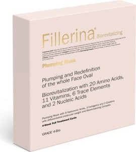 Labo Fillerina Plumping Mask Βαθμός 4 Μάσκα Αναπλήρωσης Και Επανόρθωσης Περιγράμματος Προσώπου 4 Τεμάχια