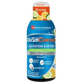 Forte Pharma XtraSlim Chrono Αδυνάτισμα & Detox Υγρό Αποτοξίνωσης & Τόνωσης Μεταβολισμού με Ξύδι Μηλίτη Γεύση Αγγούρι-Λεμόνι 450ml