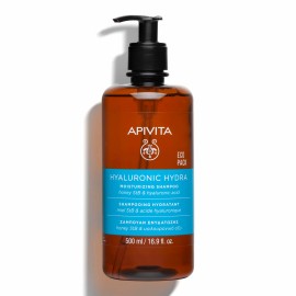 Apivita Hyaluronic Hydra Eco Pack Σαμπουάν Ενυδάτωσης με Honey STB & Υαλουρονικό Οξύ 500ml