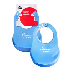 Tommee - Tippee Ess Comfi Neck Bib Βρεφική Σαλιάρα Πλαστική για 6m+ Χρώματα:Μπλε, Πορτοκαλί, Ροζ 1 Τεμάχιο