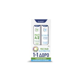 Quest PROMO Multi A-Z Πολυβιταμίνη για Ενέργεια & Τόνωση του Οργανισμού με Γεύση Τροπικά Φρούτα - Electrolytes για Ενυδάτωση του Οργανισμού 2x20 Αναβράζοντα Δισκία