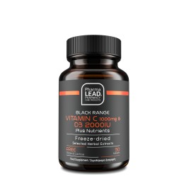 PharmaLead Black Range Vitamin C 1000mg & D3 2000iu Plus Nutrients για την Ενίσχυση του Ανοσοποιητικού Συστήματος & Μείωση της Κόπωσης 30 Φυτικές Κάψουλες