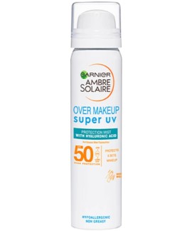 Garnier Ambre Solaire Over Make up SPF50+ Αντηλιακό Mist Προσώπου με Υαλουρονικό Οξύ 75ml