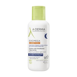A-Derma Exomega Control Επανορθωτική Μαλακτική Κρέμα Νυκτός Κατά του Αισθήματος Κνησμού με Βρώμη για Ξηρό Δέρμα Πρόσωπο & Σώμα 400ml