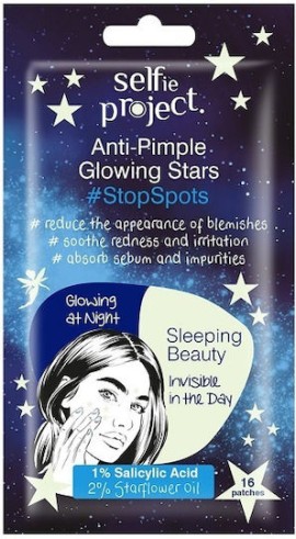 Selfie Project Anti-Pimple Glowing Stars Θεραπεία για τα Σπυράκια του Προσώπου 16 Τεμάχια