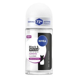 Nivea Deo Black & White Authentic Γυναικείο Αποσμητικό Roll on με 72h Προστασίας 50ml