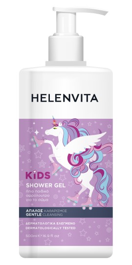 Helenvita Kids Shower Gel Unicorn Ήπιο Παιδικό Αφρόλουτρο Σώματος για Κορίτσια 500ml