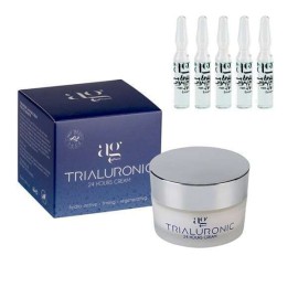 Ag Pharm PROMO Trialuronic 24ωρη Κρέμα Προσώπου - Λαιμού με Τριπλό Υαλουρονικό 50ml - ΔΩΡΟ Hyaluronic Serum Ενυδατικός Ορός Προσώπου 5 Αμπούλες x 2ml