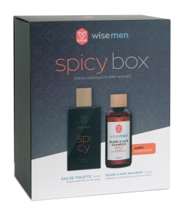 Vican PROMO Wise Men Eau de Toilette Spicy Ανδρικό Άρωμα 100ml - ΔΩΡΟ Beard & Hair Shampoo Spicy 200ml