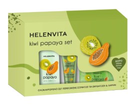 Helenvita PROMO Kiwi Papaya Body Milk Γαλάκτωμα Σώματος 300ml & Scrub Σώματος 250ml & ΔΩΡΟ Hand Cream Ενυδατική Κρέμα Χεριών 30ml