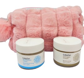 CollaZen+ PROMO Collagen Cream Ενυδατική Κρέμα Προσώπου 50ml & Hyalouronic Cream Ενυδατική Κρέμα Προσώπου 50ml & Χουχουλιάρικο Ροζ Νεσεσέρ