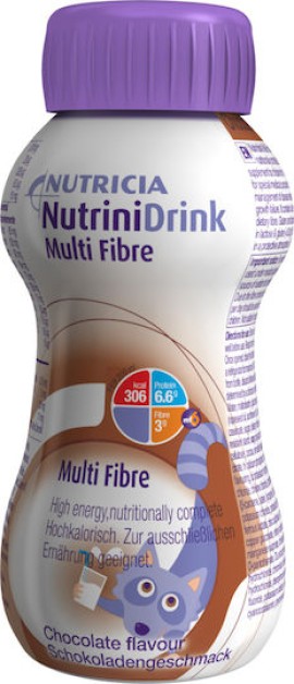 Nutricia NutriniDrink Multi Fibre Θρεπτικό Συμπλήρωμα Διατροφής Φυτικών Ινών για Παιδιά άνω του 1 Έτους – Σοκολάτα 200ml