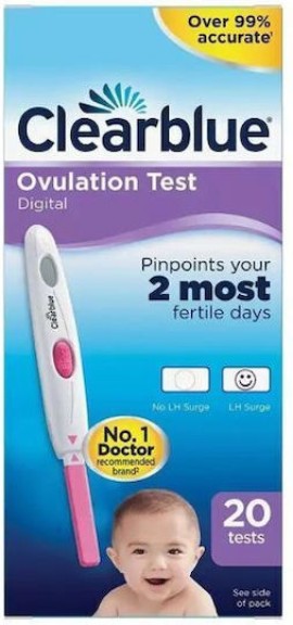 Clearblue Digital Ovulation Test Blue Ψηφιακό Τεστ Ωορρηξίας 20 Τεμάχια