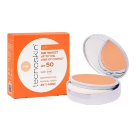 Tecnoskin Sun Protect Mattifying Make up Compact SPF50 Fair Αντηλιακό Make up με Χρώμα 10gr