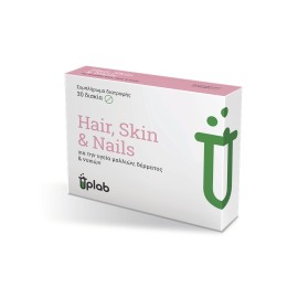 Uplab Hair Skin Nails Συμπλήρωμα Διατροφής για την Καλή Υγεία των Μαλλιών, Νυχιών & Δέρματος 30 Δισκία