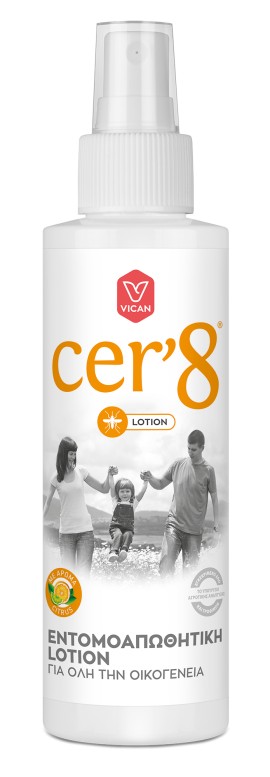 Vican Cer8 Εντομοαπωθητική Lotion για Όλη την Οικογένεια με Άρωμα Citrus 125ml