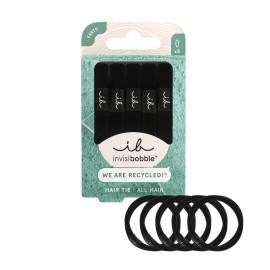 Invisibobble Ecotie Hair Tie Black Λαστιχάκια Μαλλιών 5 Τεμάχια