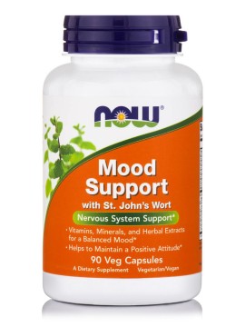 Now Foods Mοοd Support w/ St Johns Wort Συμπλήρωμα Διατροφής Για Την Ψυχική Διάθεση 90 Κάψουλες