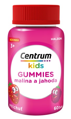 Centrum Kids Gummies Ζελεδάκια με Φυσική Γεύση Φράουλας & Βατόμουρου για την Υποστήριξη της Υγιούς Ανάπτυξης των Παιδιών 60 Μασώμενα Ζελεδάκια των 2gr