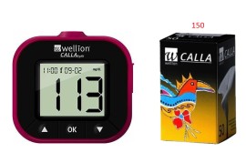 SET Wellion Calla Ταινίες Μέτρησης Σακχάρου 3x50 Τεμάχια & ΔΩΡΟ Calla Light Μπορντό Μετρητής Σακχάρου 1 Τεμάχιο