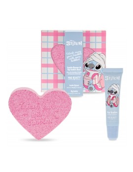 Mad Beauty Stitch Pamper Fizzer Άλατα Μπάνιου 1 Τεμάχιο & Ενυδατικό Lip Balm 10ml
