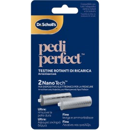 Scholl Pedi Perfect Recharge NanoTech Replacement Head Ανταλλακτικές Κυλινδρικές Κεφαλές για Ηλεκτρονική Λίμα Ποδιών 2 Τεμάχια
