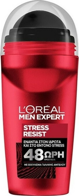 LOreal Paris Men Expert Stress Resist Ανδρικό Αποσμητικό Roll on 48ωρης Προστασίας με Εκχύλισμα Γαλλικής Αμπέλου 50ml
