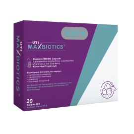 Aora UTI Maxbiotics Συμπλήρωμα Διατροφής για Ουρολοιμώξεις & Κολπικές Λοιμώξεις 20 Κάψουλες