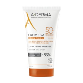 A-Derma Exomega Control Μαλακτική Αντηλιακή Κρέμα SPF50+ Κατά του Αισθήματος Κνησμού για Ξηρό Δέρμα Πρόσωπο & Σώμα 150ml