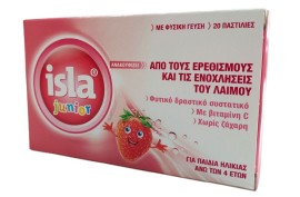 Isla Junior Παστίλιες για τον Λαιμό Γεύση Φράουλα 20τμχ