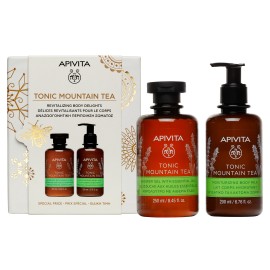 Apivita PROMO Tonic Mountain Tea Αφρόλουτρο με Αιθέρια Έλαια 250ml &  Ενυδατικό Γαλάκτωμα Σώματος 200ml [ΕΙΔΙΚΗ ΤΙΜΗ]