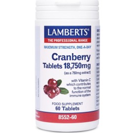 Lamberts Cranberry 18,750mg Συμπλήρωμα Διατροφής για το Ουροποιητικό Σύστημα 60 Κάψουλες