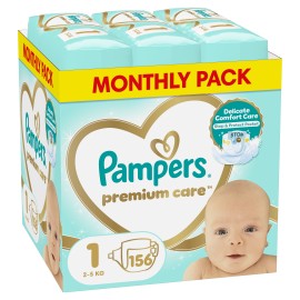 Pampers Premium Care Μέγεθος 1 [2-5kg] 156 Πάνες του Μήνα MSB