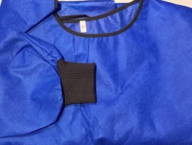 Μακρυμάνικη Ρόμπα Μίας Χρήσης Με Μανσέτα Μπλε 1 Τεμάχιο