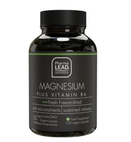 PharmaLead Black Range Magnesium Plus Vitamin B6 για την Ομαλή Λειτουργία των Μυών & του Νευρικού Συστήματος 120 Φυτικές Κάψουλες