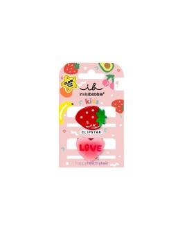 Invisibobble Clipstar Glow Kids Frutti Strawberry Παιδικά Κλιπ Λάμπουν στο Σκοτάδι 2 Τεμάχια