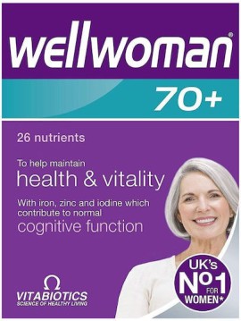 Vitabiotics Wellwoman 70+ Φόρμουλα για την Ευημερία των Γυναικών άνω των 70 Ετών 30 Ταμπλέτες