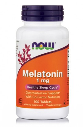 Now Foods Melatonin 1mg Συμπλήρωμα Διατροφής με Μελατονίνη για την Έλευση του Ύπνου 100 Ταμπλέτες
