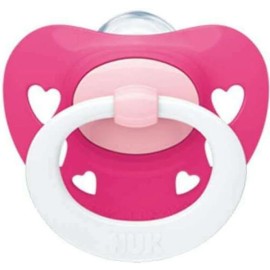 Nuk Signature Πιπίλα Σιλικόνης Φούξια 18-36m+ με Θήκη 1 Τεμάχιο