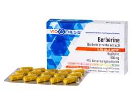 VioGenesis Berberine 500mg για το Μεταβολισμό των Λιπιδίων 30 Φυτικές Κάψουλες